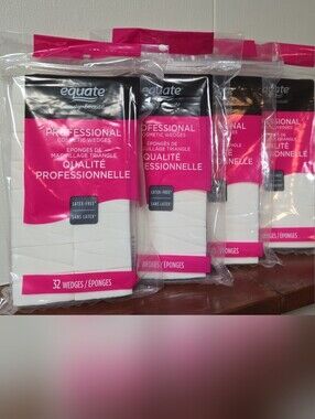 Equate Professional Makeup Wedges - White & Hot Pink Packaging